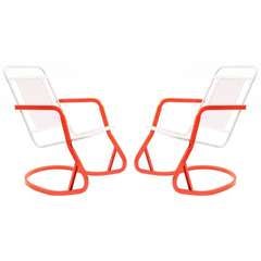 Fabulous 1960s Steel and Aluminum Rocking Chairs