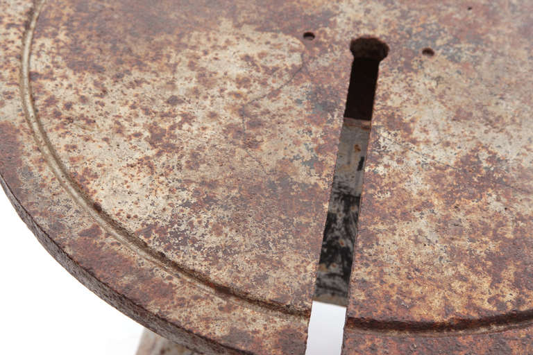 20th Century Monumental Industrial Side Table