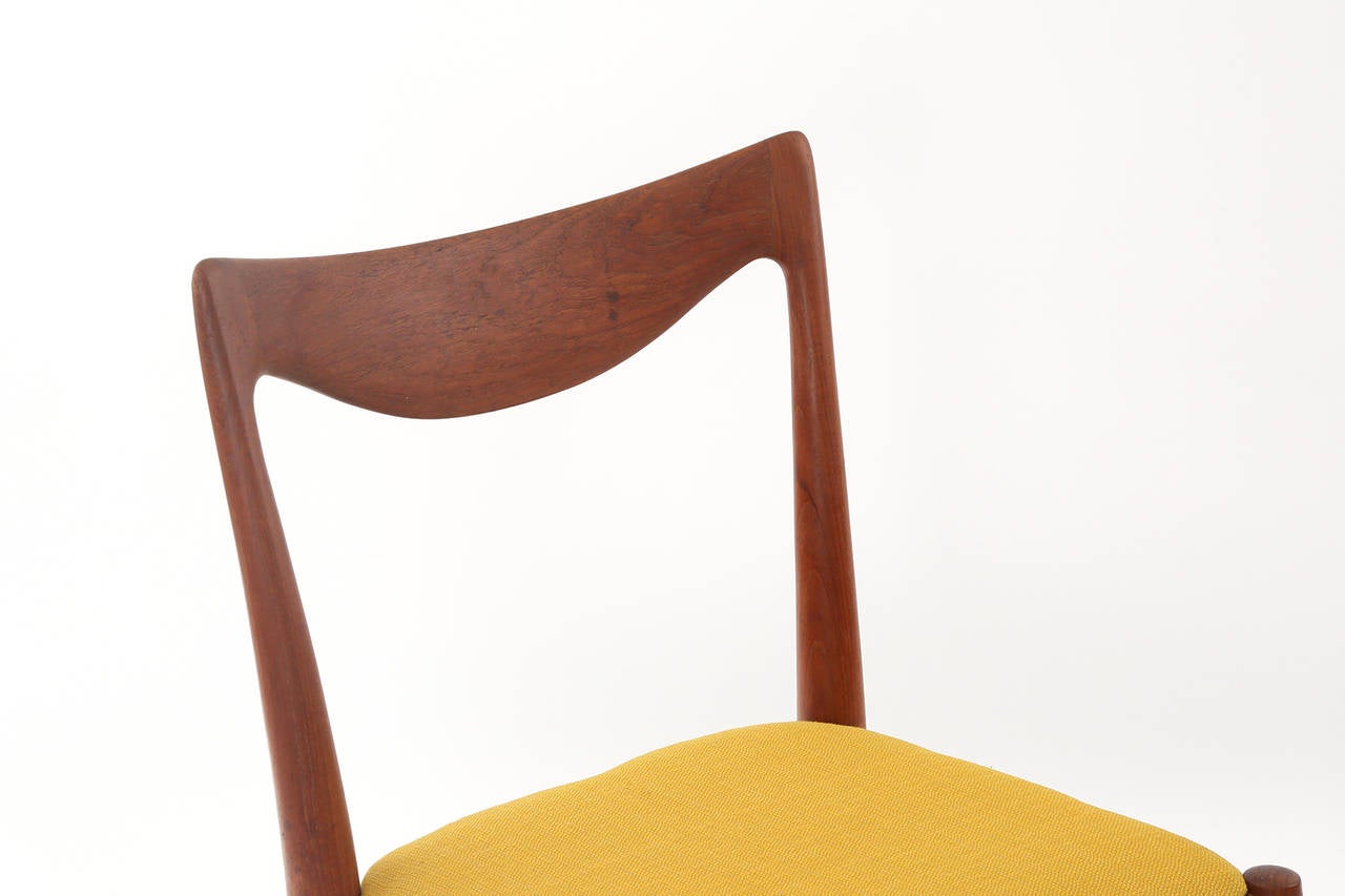 Eight Rastad and Relling Sculpted Teak Dining Chairs 3