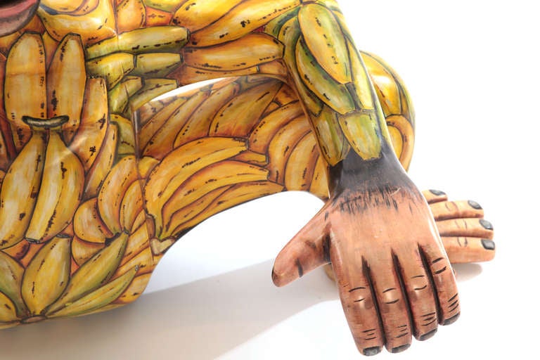 Mexican Lifesize Hand-Painted Monkey by Sergio Bustamante