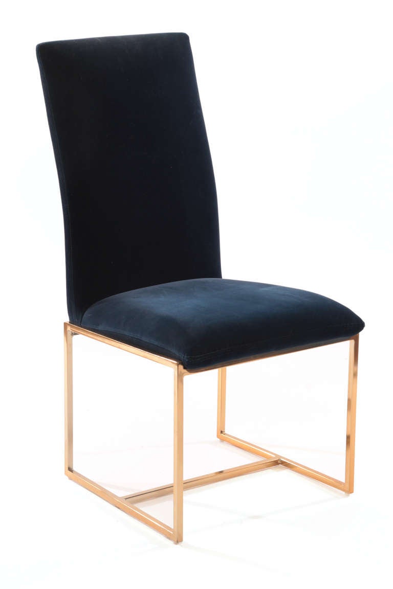 Brass 6 Milo Baughman Thayer Coggin Dining Chairs