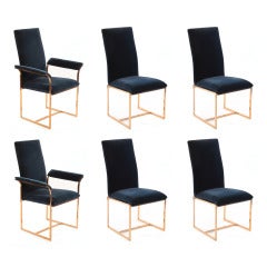 6 Milo Baughman Thayer Coggin Dining Chairs