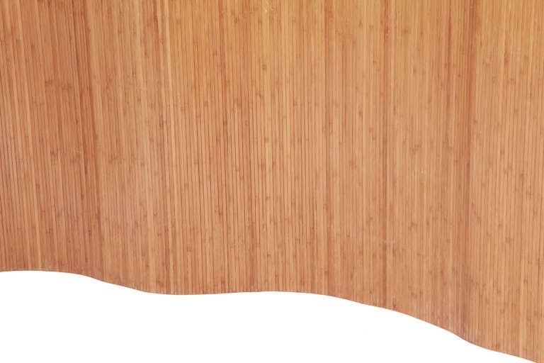 8' Tall Blonde Striated Bamboo Screen Room Divider at 1stDibs bamboo