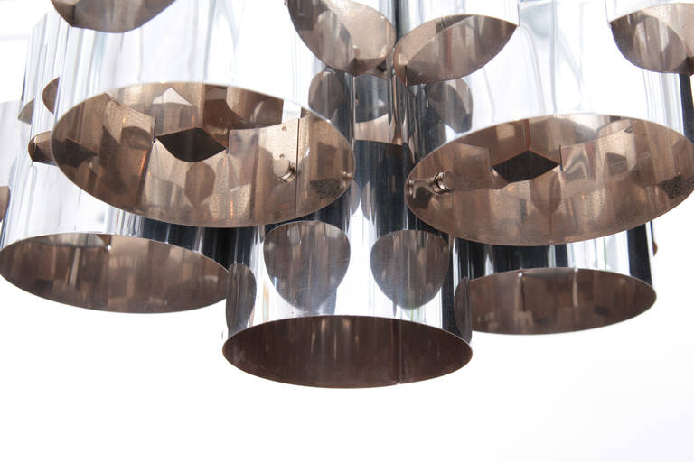 American Curtis Jere Inverted Circles Chandelier