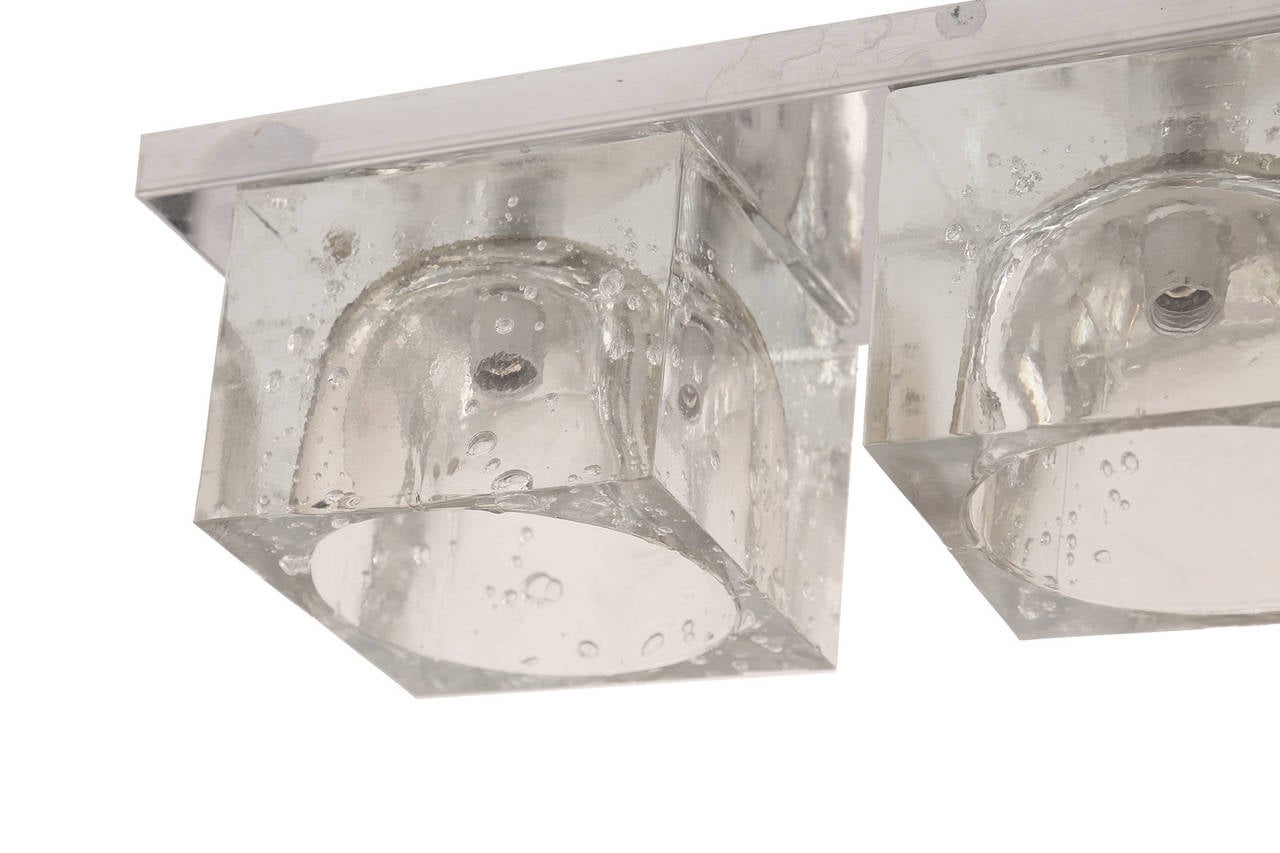 American Crystal and Steel Sconce by Sciolari for Lightolier