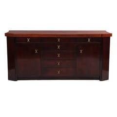 Stunning Fifties Paul Frankl Cork and Mahogany Sideboard or Credenza