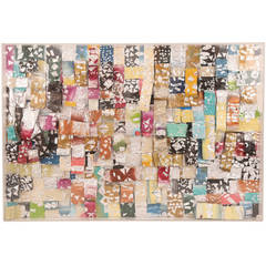 Massive Hand-Painted Foil and Lucite Collage 4