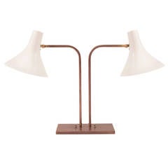 Rare Greta Von Nessen Double Cone Table Lamp