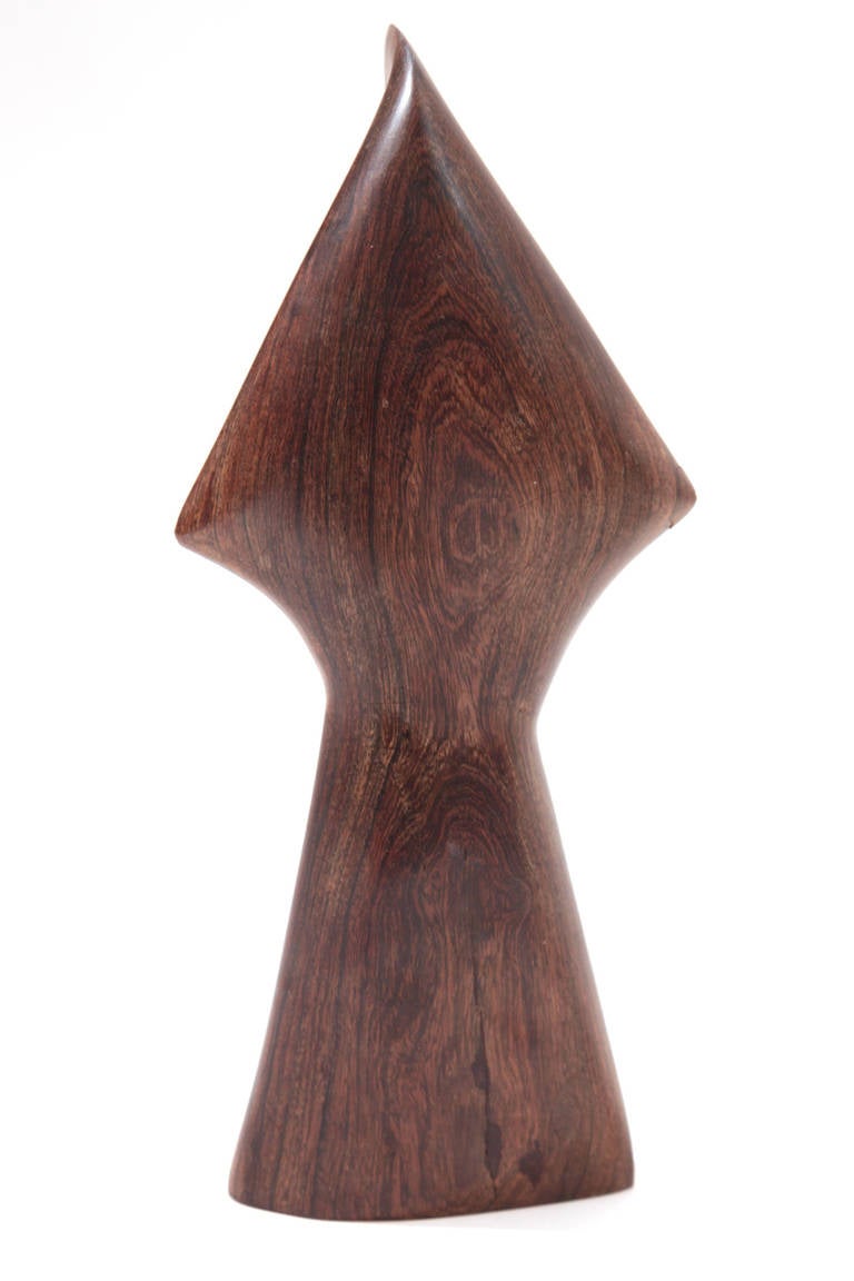 Mid-Century Modern Fabulous Solid Rosewood Bust Sculpture