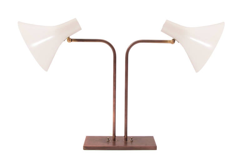 Rare Greta Von Nessen Double Cone Table Lamp In Excellent Condition In Phoenix, AZ