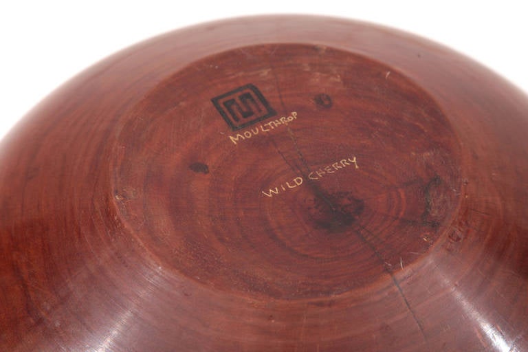 Late 20th Century Rare Ed Moulthrop Wild Cherry Turned Bowl