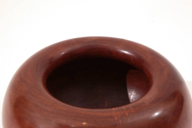 Rare Ed Moulthrop Wild Cherry Turned Bowl In Good Condition In Phoenix, AZ