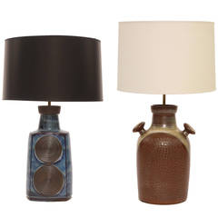 Large-Scale Ceramic Table Lamps by Soholm 9