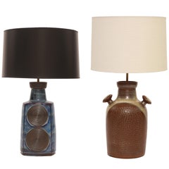 Large-Scale Ceramic Table Lamps by Soholm