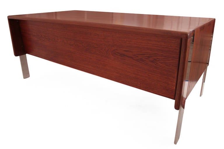 American Executive Desk in Sedua & Steel by Gerald McCabe, 1970s