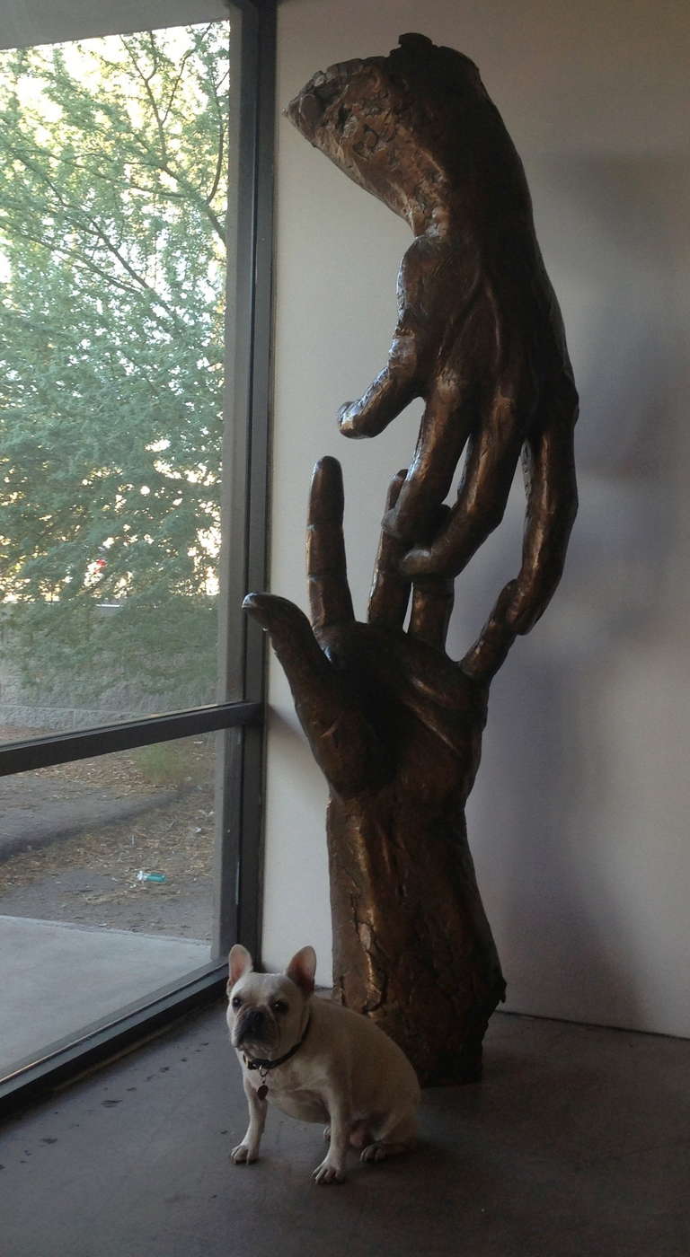 Monumental Bronze Hands Sculpture by Gary Price In Excellent Condition In Phoenix, AZ