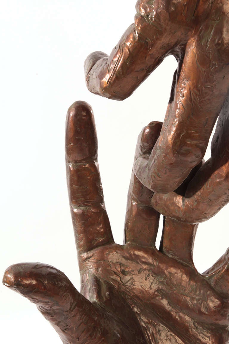 bronze hands sculptures