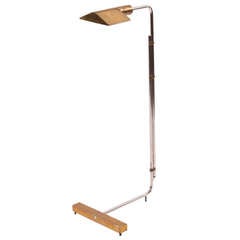 Cedric Hartman Chrome & Brass Adjustable Floor Lamp