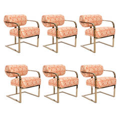 Six Custom Milo Baughman for Thayer Coggin Dining Chairs