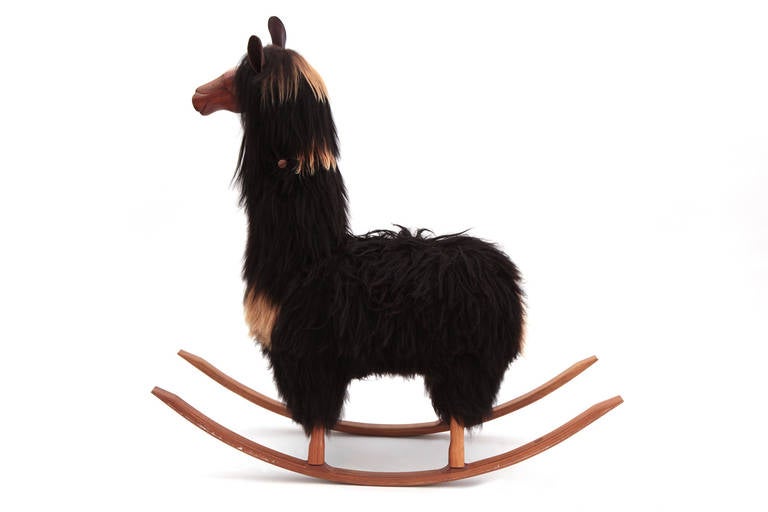 llama rocking horse