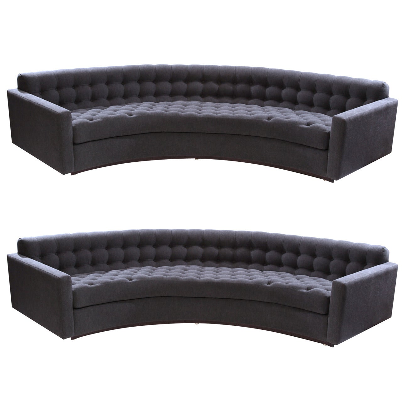 Pair of Milo Baughman Thayer Coggin Tufted Sofas