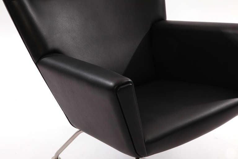 Hans Wegner for Carl Hansen Ch 445 Leather Lounge Chair 1