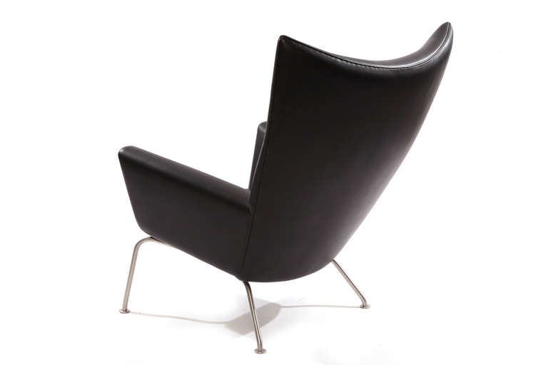 American Hans Wegner for Carl Hansen Ch 445 Leather Lounge Chair