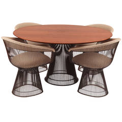 Warren Platner Knoll Bronze Dining Table and Chairs