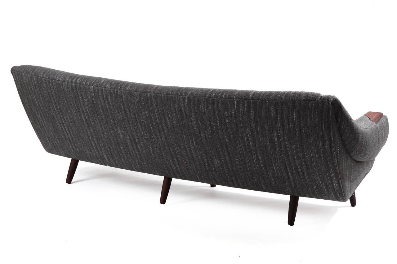 Upholstery Gorgeous Curved Free Form Sofa by H.W. Klein
