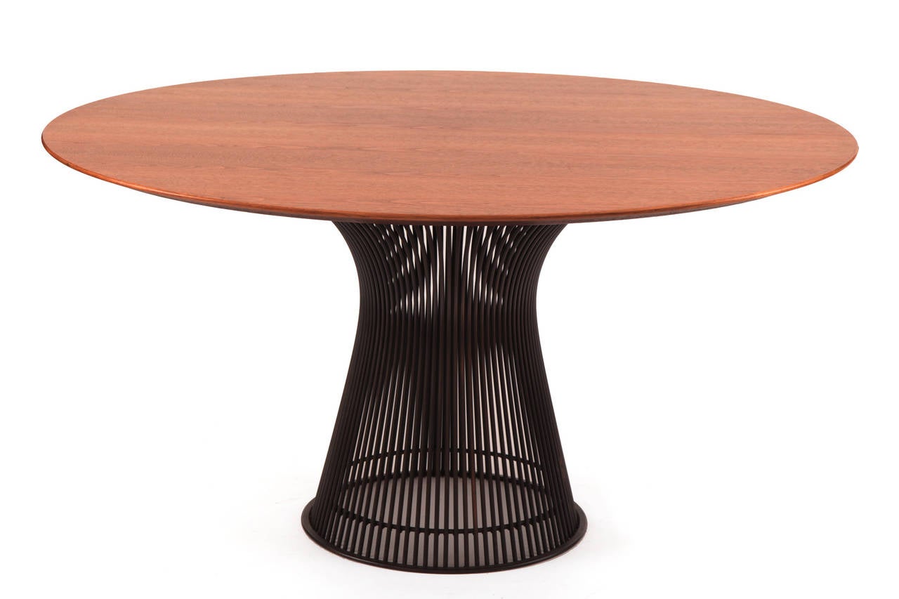Warren Platner Knoll Bronze Dining Table and Chairs In Excellent Condition In Phoenix, AZ