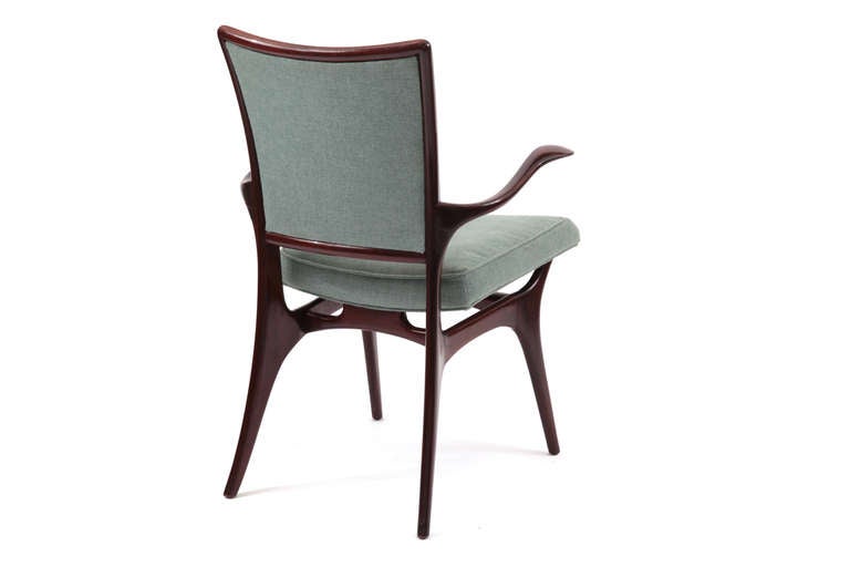 American Rare Vladimir Kagan Sculpted Walnut Dining Chairs