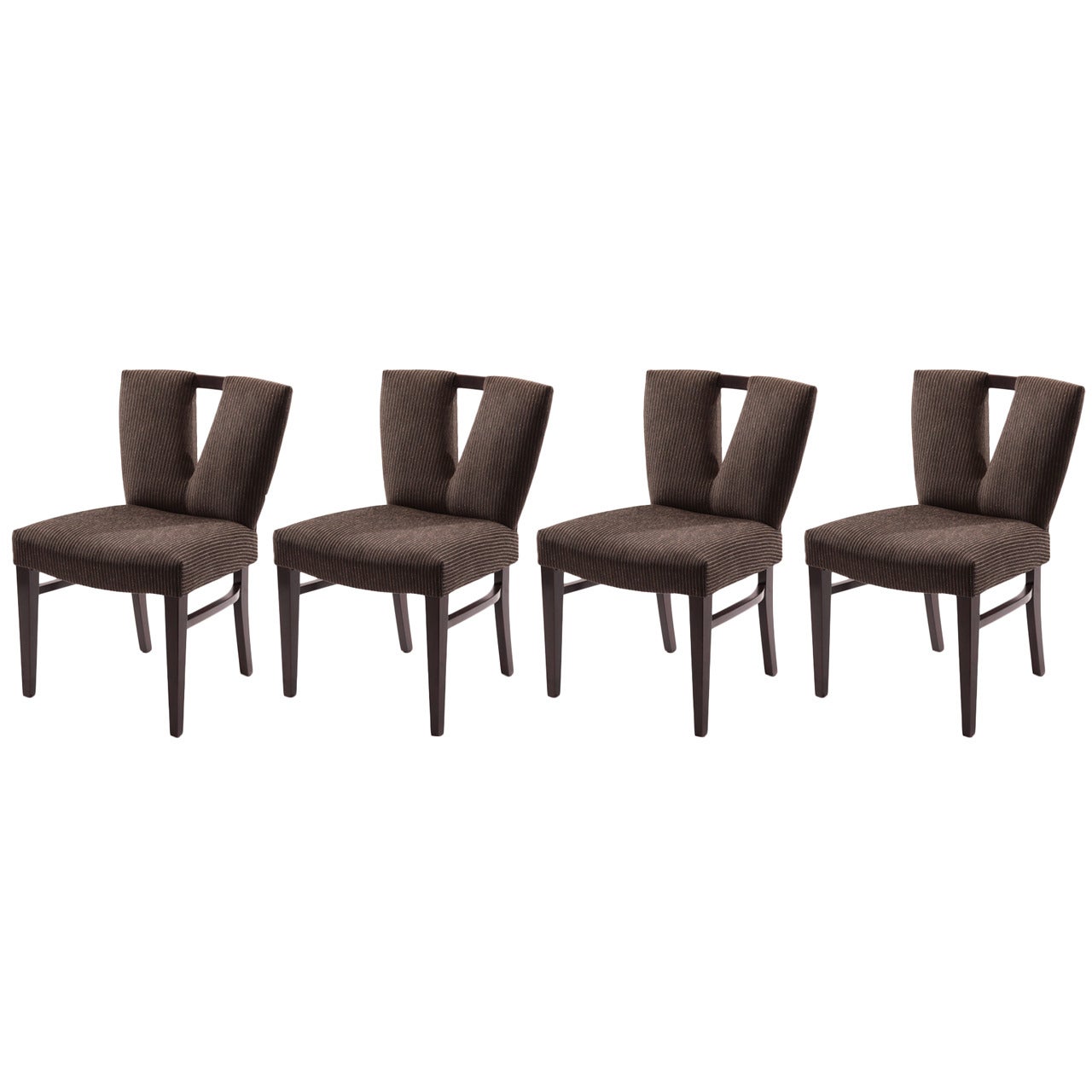 4 V Back Paul Frankl Dining Chairs