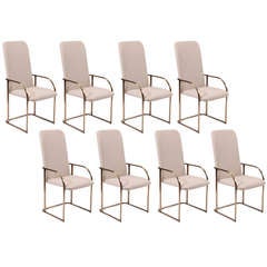 8 Design Institute of America Bronze Dining Chairs
