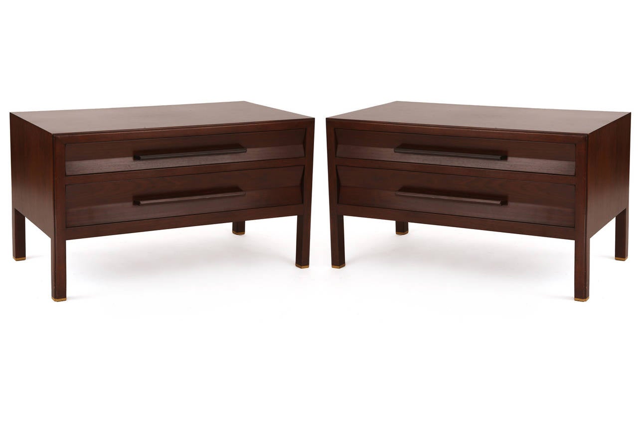 Fabulous Pair of Edward Wormley Dunbar Chests