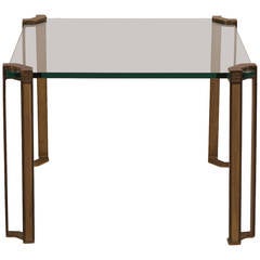 Bronze and Glass Table by Peter Ghyczy 3