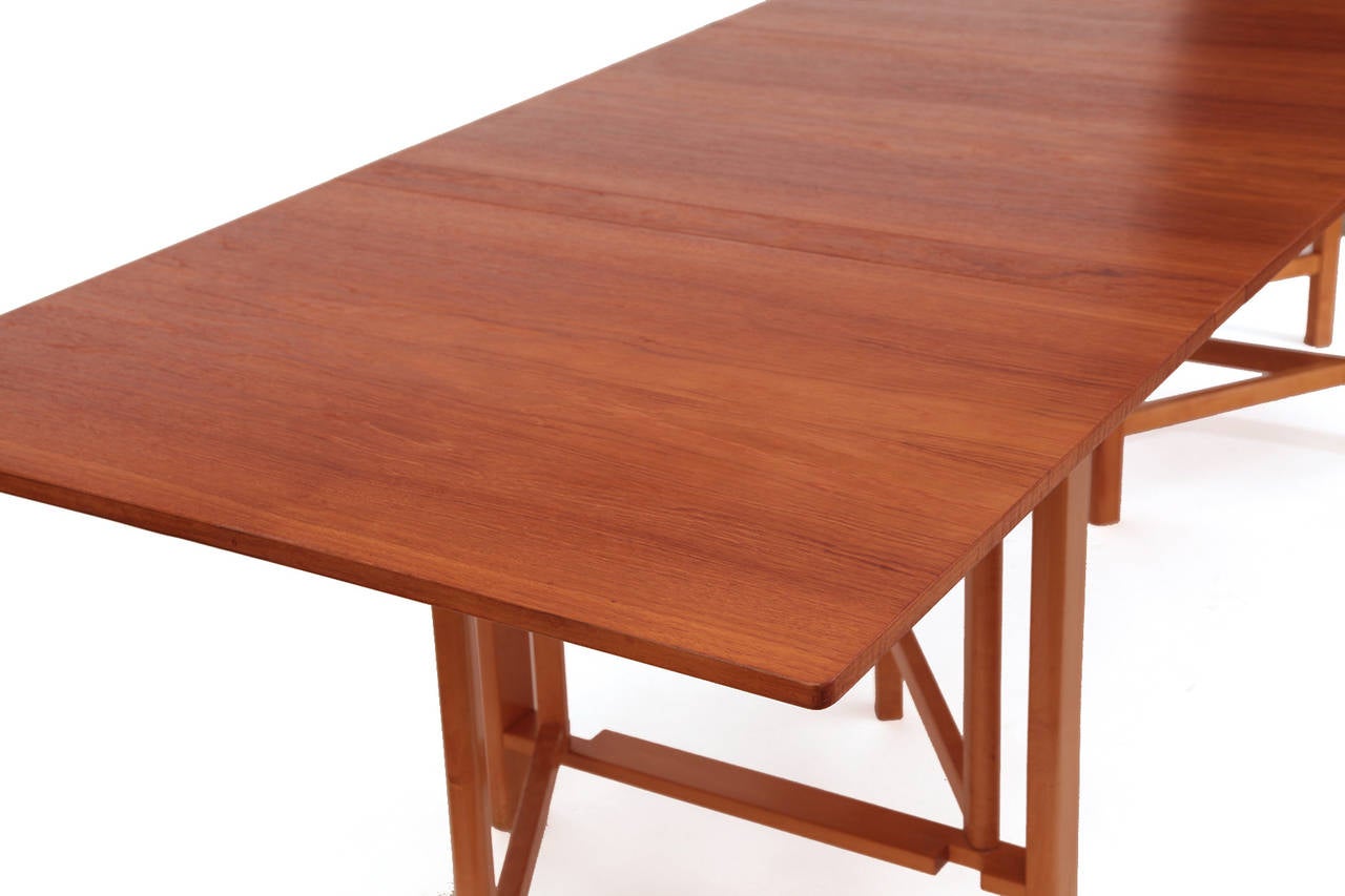 Mid-20th Century Bruno Mathsson Teak and Beech Maria Dining Table