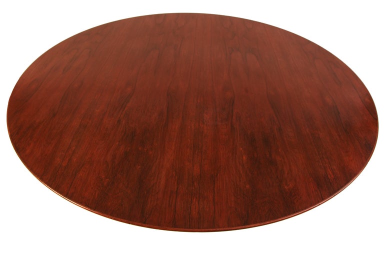 Warren Platner for Knoll bronze and rosewood dining table circa early 1960's. This all original example has a 54