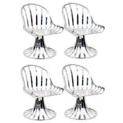 Gorgeous Pair of Russell Woodard Polished Aluminum Chairs 2