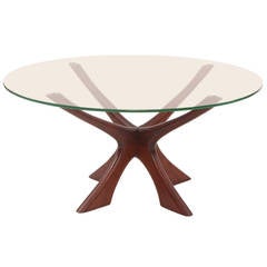 Illum Wikkelso Sculpted Mahogany Cocktail Table