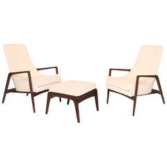 Stunning Pair of Ib Kofod-Larsen Lounge Chairs