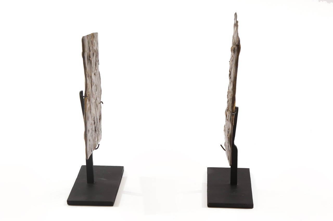 Mid-Century Modern Pair of Harry Bertoia Gilded Bronze Sculptures