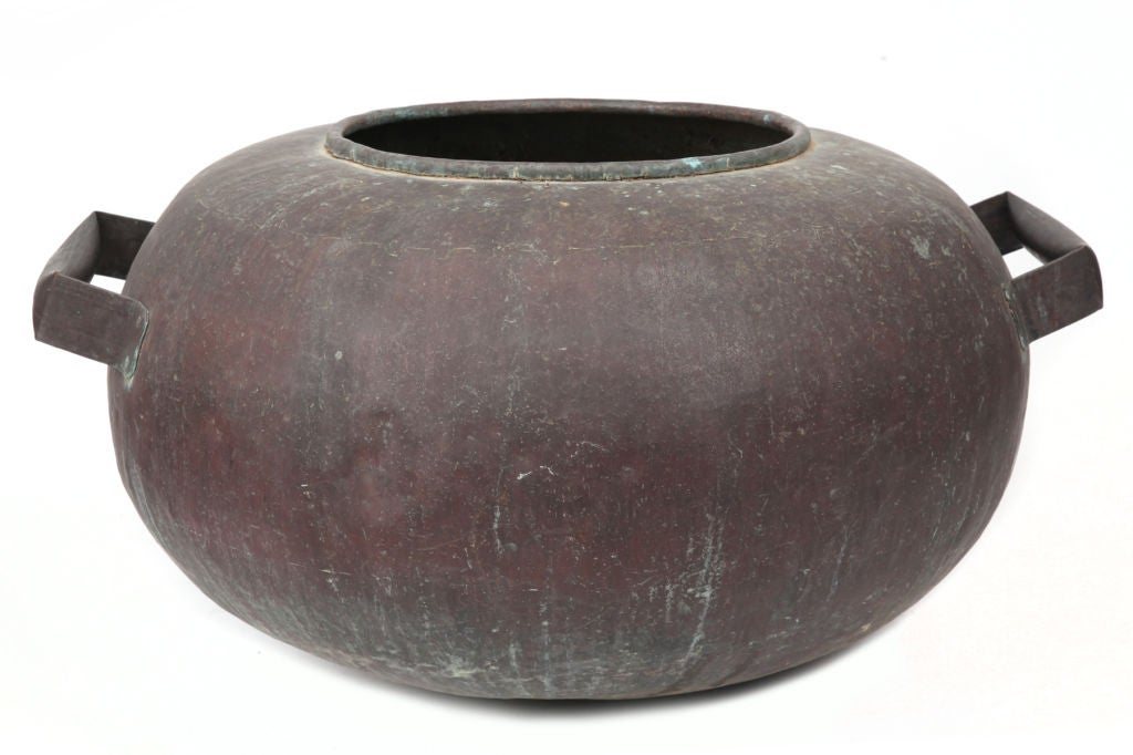 Monumental Early Century Copper Planters