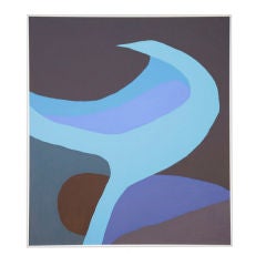 Jackie Carson Blue Painting on Canvas