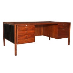 Used Lehigh Leopold Executive Desk in Walnut