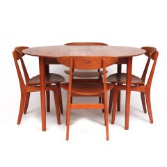 Staved Teak Table & Chairs