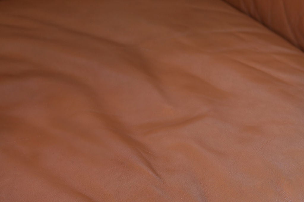 Butterscotch Leather Desede Sofa & Ottoman 1