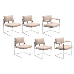 6 Milo Baughman Thayer Coggin Dining Chairs
