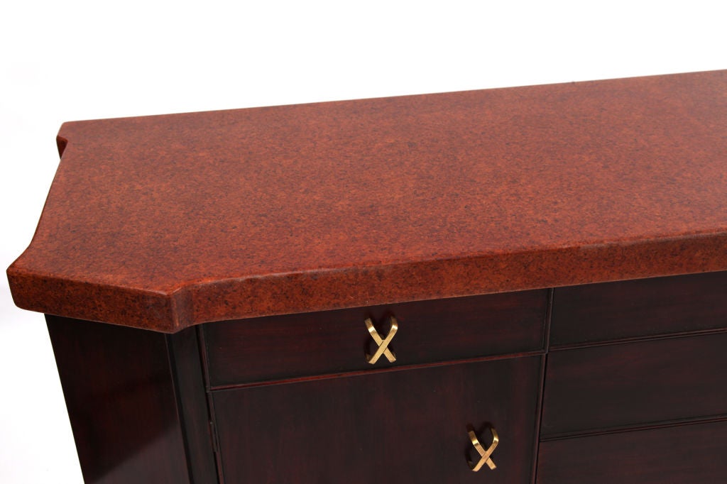 Stunning Fifties Paul Frankl Cork and Mahogany Sideboard or Credenza