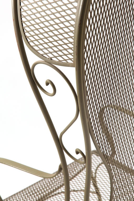 American Sculptural Hooded Iron Chair