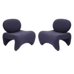 Sculpted Carlo Bartoli Lounge Chairs